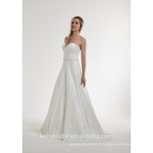 ZM16135 nouvelle robe de mariée à l&#39;ivoire blanc robe de mariée costume sans dossier long train 2016 nouvelle arrivée